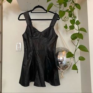 Vintage Black Leather Dress